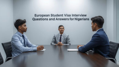 European Student Visa Interview Questions and Answers for Nigerians