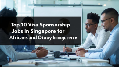 Top 10 Visa Sponsorship Jobs in Singapore for Africans and Other Immigrants